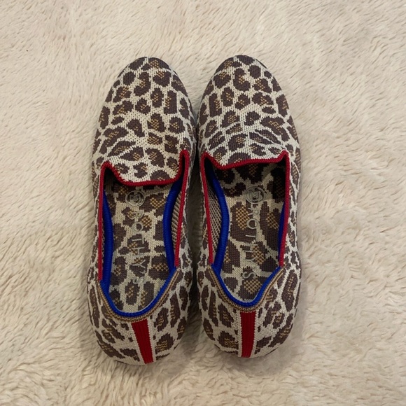 Rothy's Shoes - Rothy's Loafer Retired Mocha Spot Animal Leopard
Print Round Toe Flat Loafers